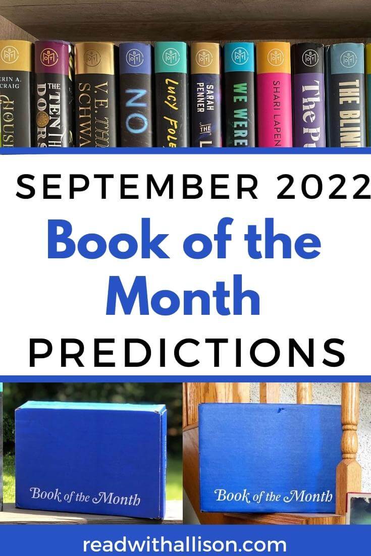Book of the Month September 2022 Predictions Read With Allison