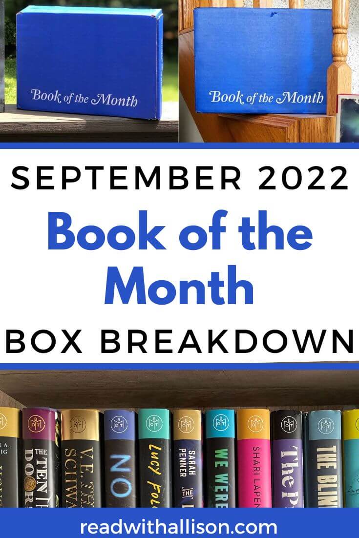 Box Breakdown September 2022 Book of the Month Picks Read With Allison